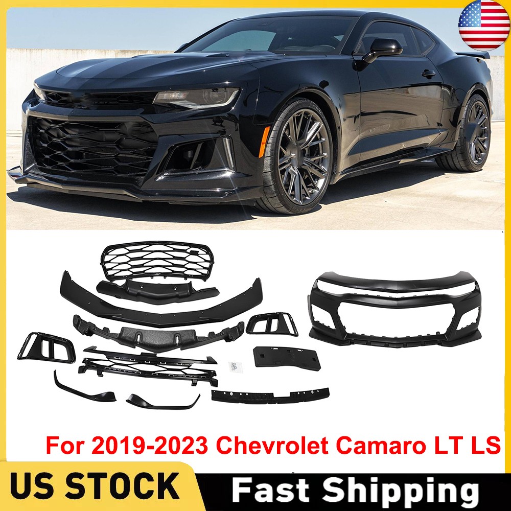 For 19-23 Chevrolet Camaro LS LT1 Unpainted ZL1 Style Front Bumper Cover Kit