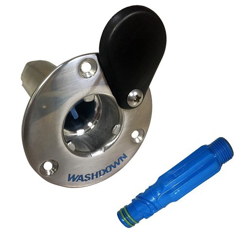 Jabsco Stainless Steel Quick-Release Hose Deck Mount Fitting Adapter 31911-0000