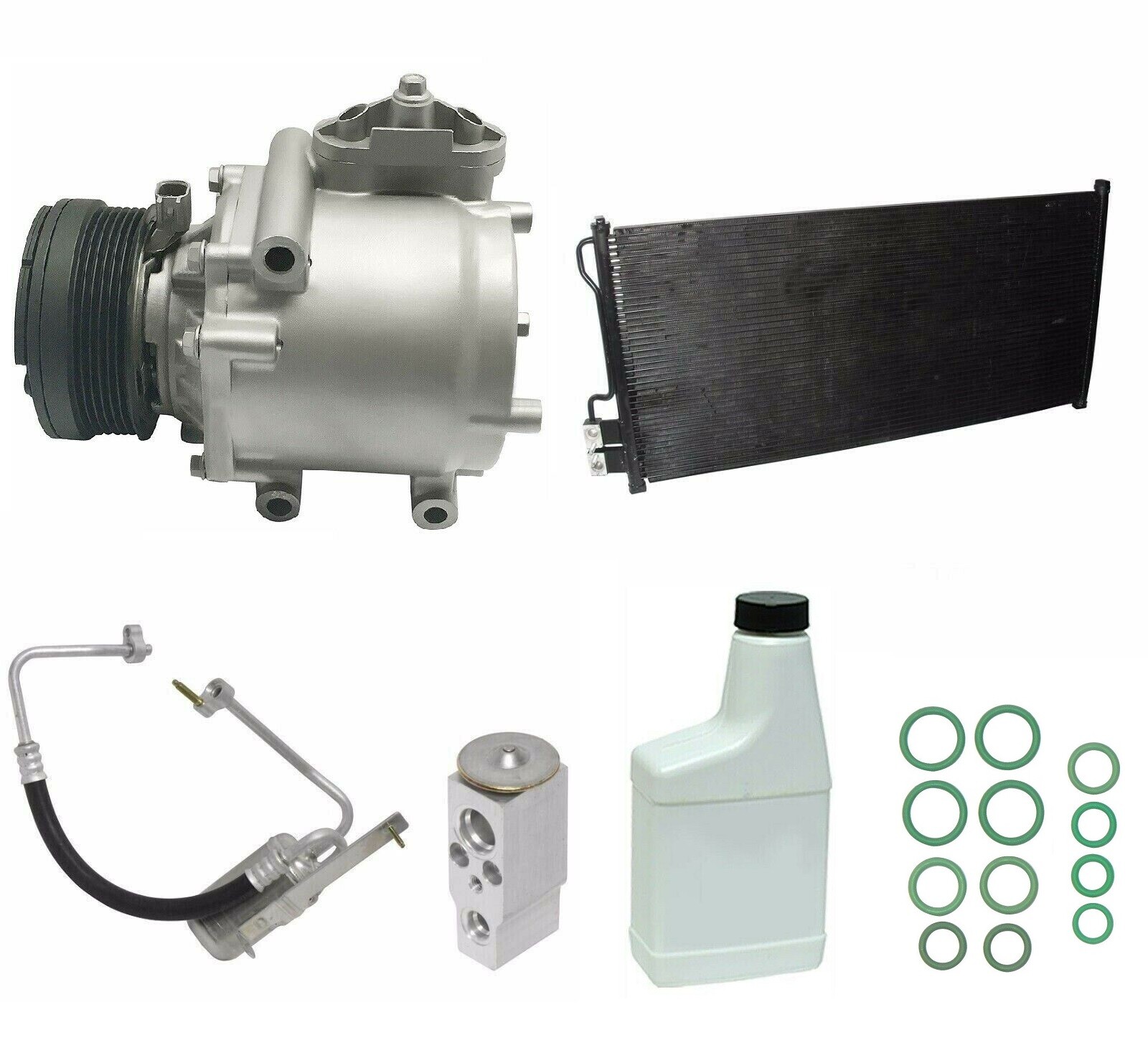 REMAN A/C COMPRESSOR KIT IG557 WITH CONDENSER AND WITHOUT REAR