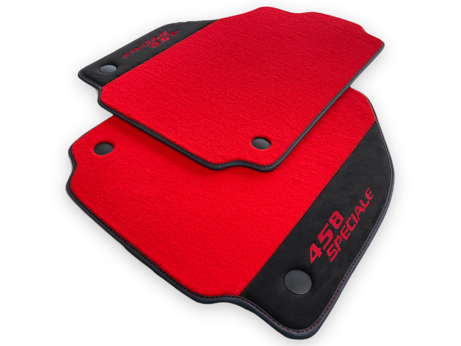Red Floor Mats For Ferrari 458 Speciale With Alcantara  Leather Tailored Carpets