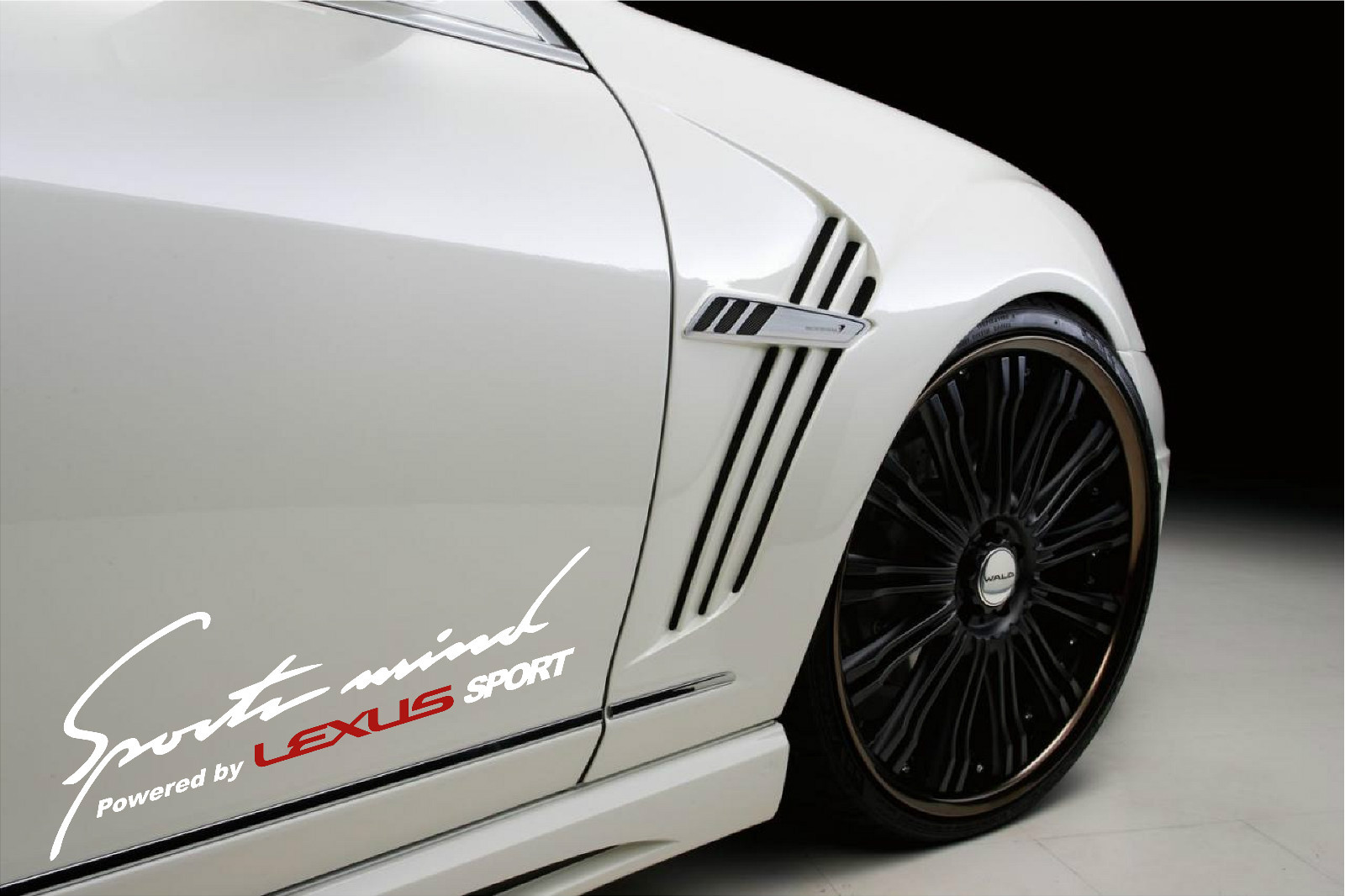 Sports Mind Powered by LEXUS Sport Racing Decal sticker emblem logo WHITE/R Pair Sports Mind Powered by LEXUS Sport Racing Decal sticker emblem logo WHITE/R Pair