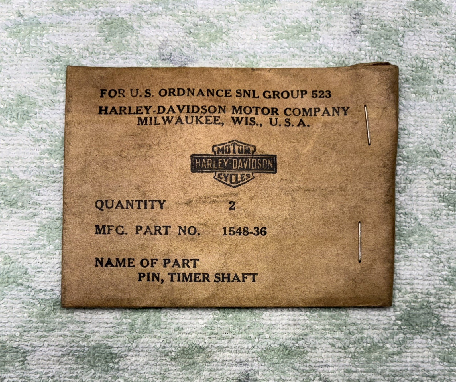 SEALED NOS TIMER SHAFT PINS 1548-36 255 QTY 2 OEM FLATHEAD KNUCKLEHEAD PANHEAD
