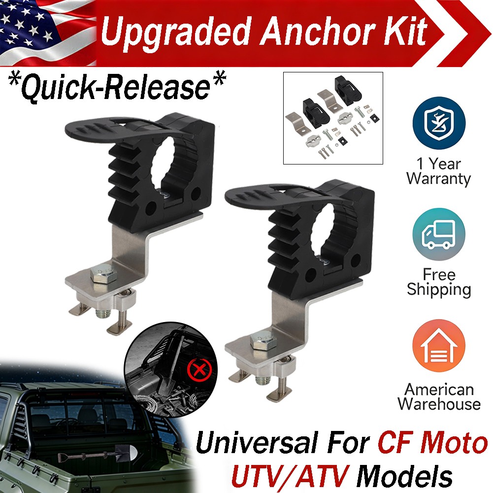For CF Moto UTV Quick Release Tie Down Anchor Mount Accessory Kit UForce ZForce