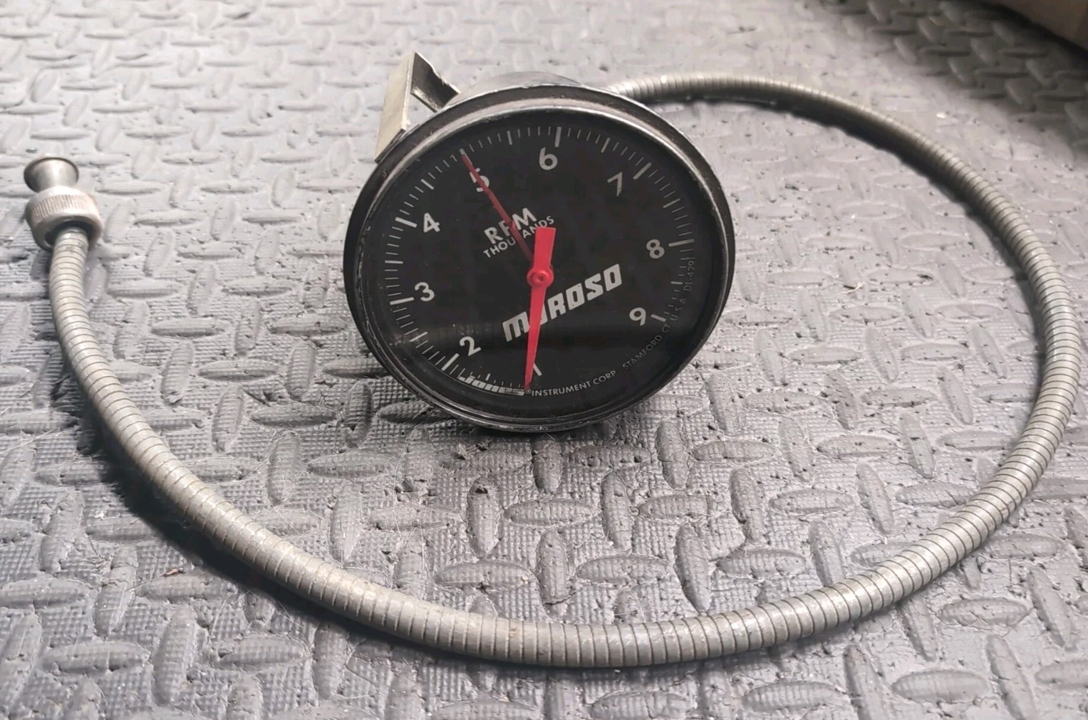 VINTAGE JONES MOROSO TACHOMETER W/Cable TELLTALE DL-429 9K RPM GM FORD MOPAR 