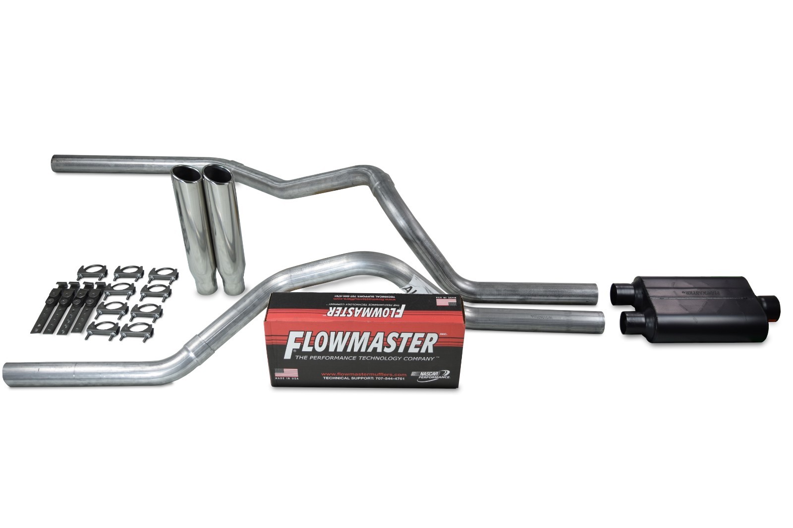 97 - 01 FORD F150 Truck Mandrel Bent Dual Exhaust Includes Flowmaster Muffler