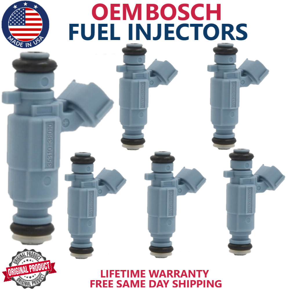 PN 35310-38010/NEW OEM BOSCH x6 Fuel Injectors For 2002-2006 Hyundai Kia 3.5L V6