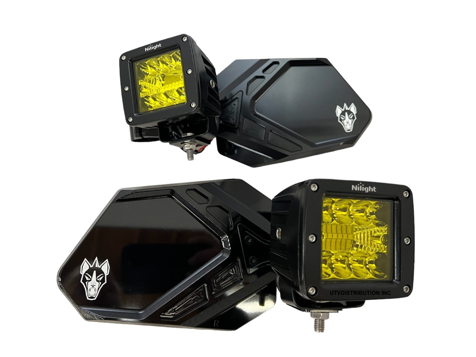 Chupacabra Offroad Cuero Pro UTV Mirrors With LED Lights Fits 1-3/4\