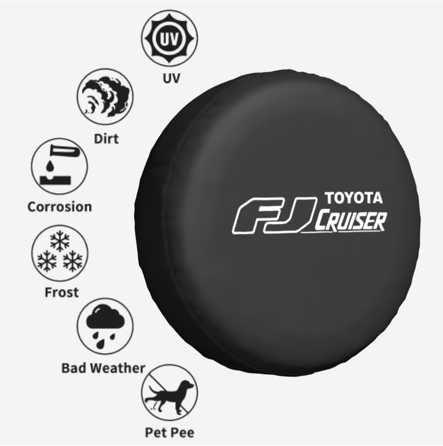 Toyota FJ Cruiser 15 inch Car Spare Wheel Tire Cover Bag Protector Waterproof