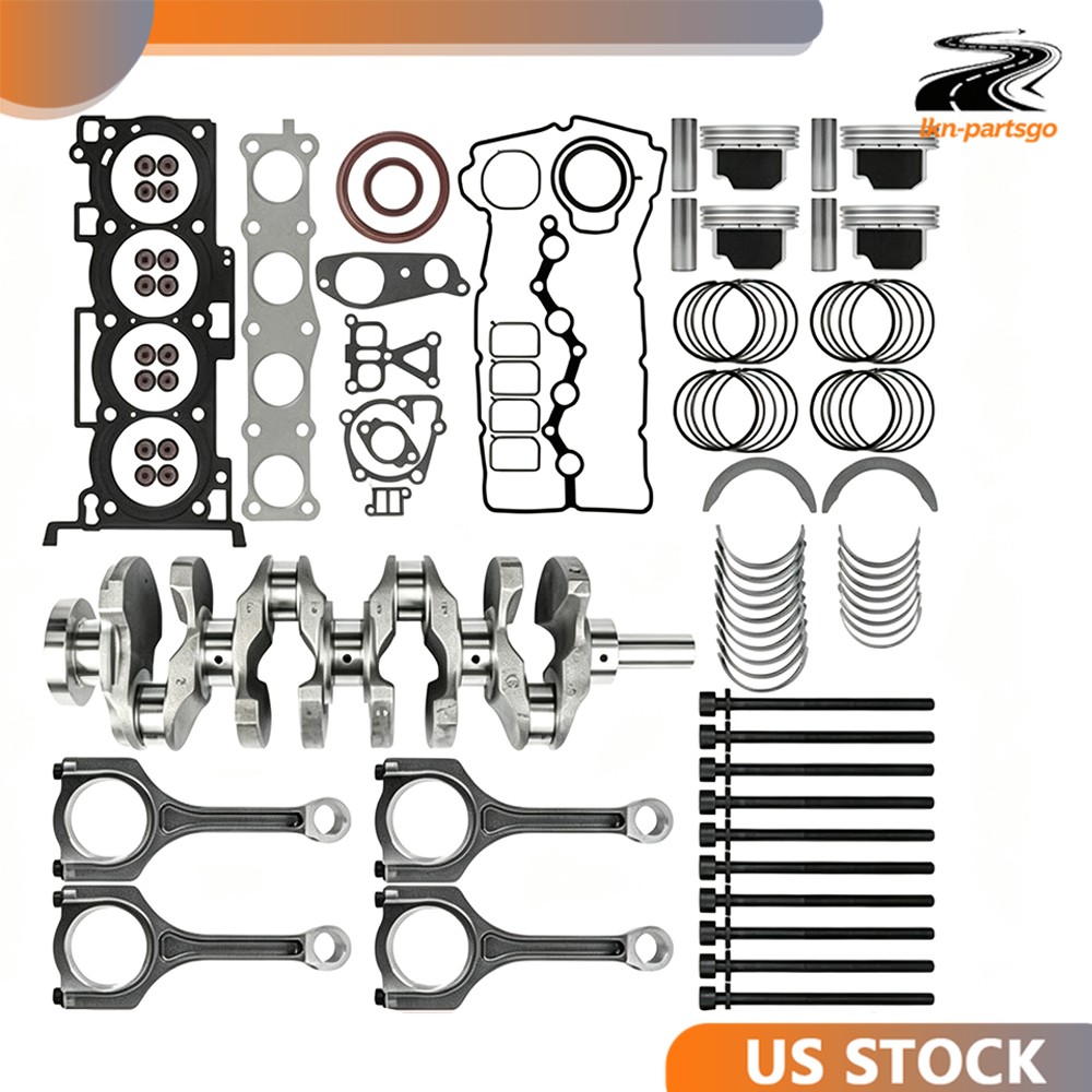 G4KE Engine Overhaul Rebuild Kit + Crankshaft + 4X Con Rods For Hyundai KIA 2.4L