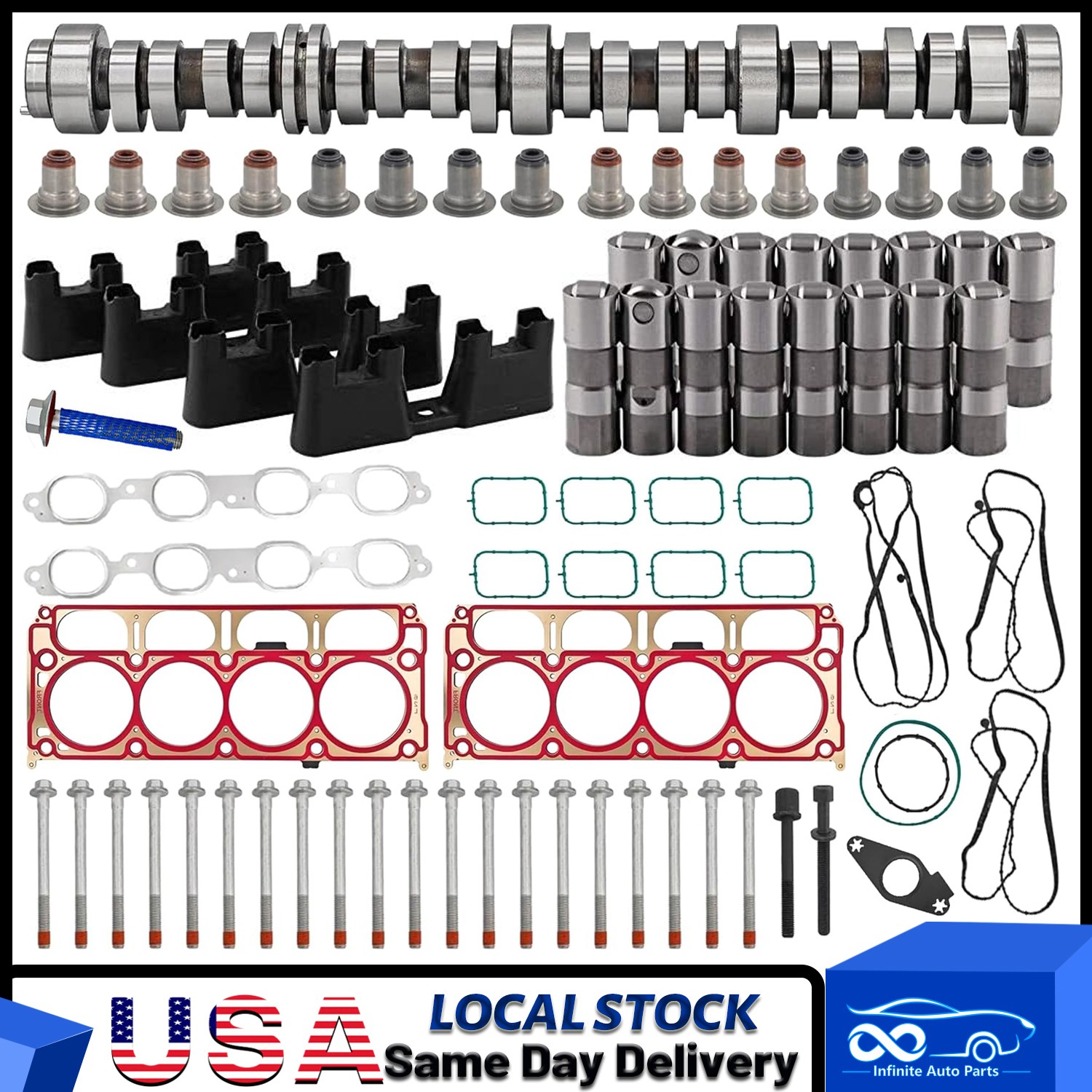 6.2L NON AFM Camshaft Lifters Kit For 2014-2020 Chevrolet GM Gen5 L86 12629512