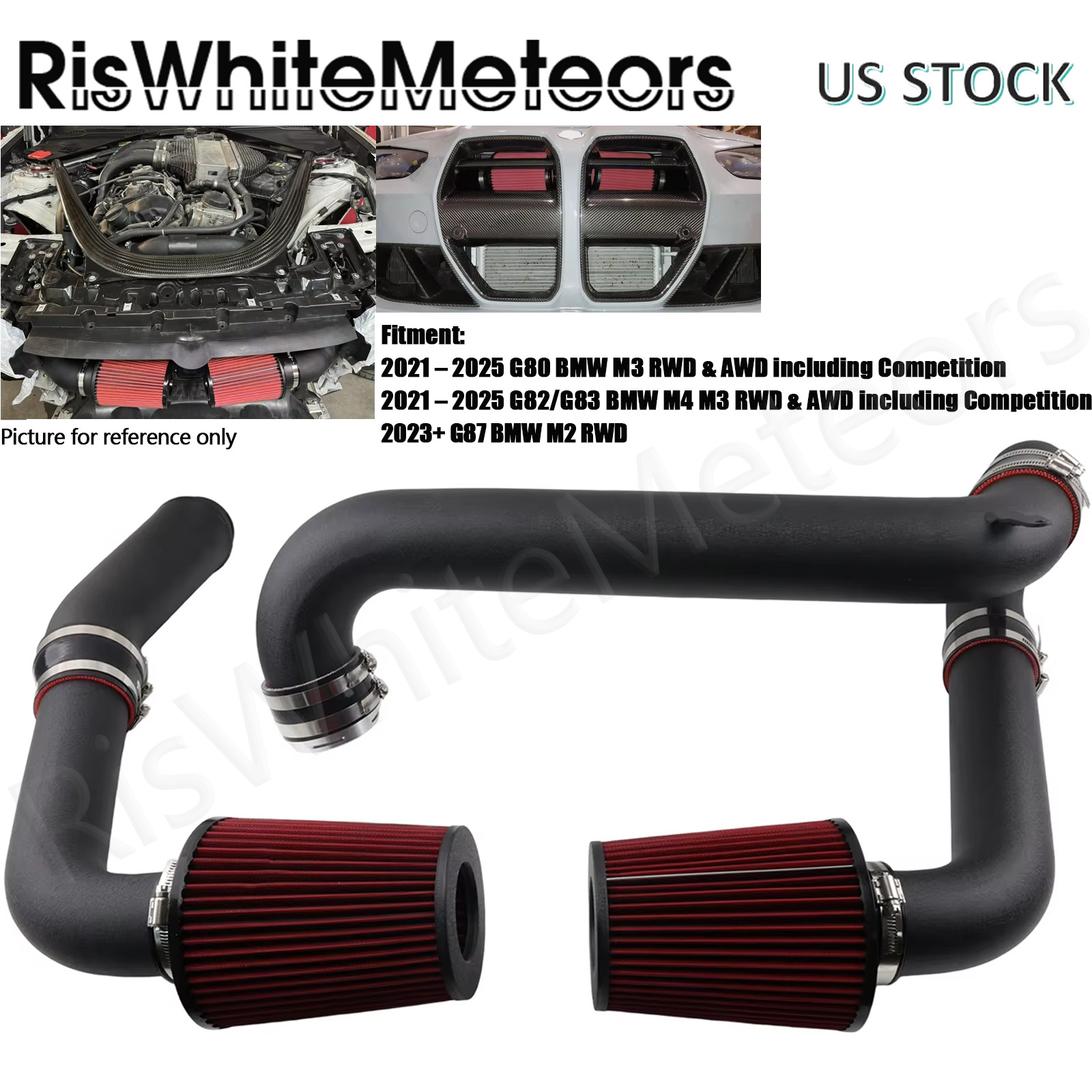 For 2021-2026 BMW G80 G82 G83 M3 M4 S58 3.0T Front Mount Cold Air Intake
