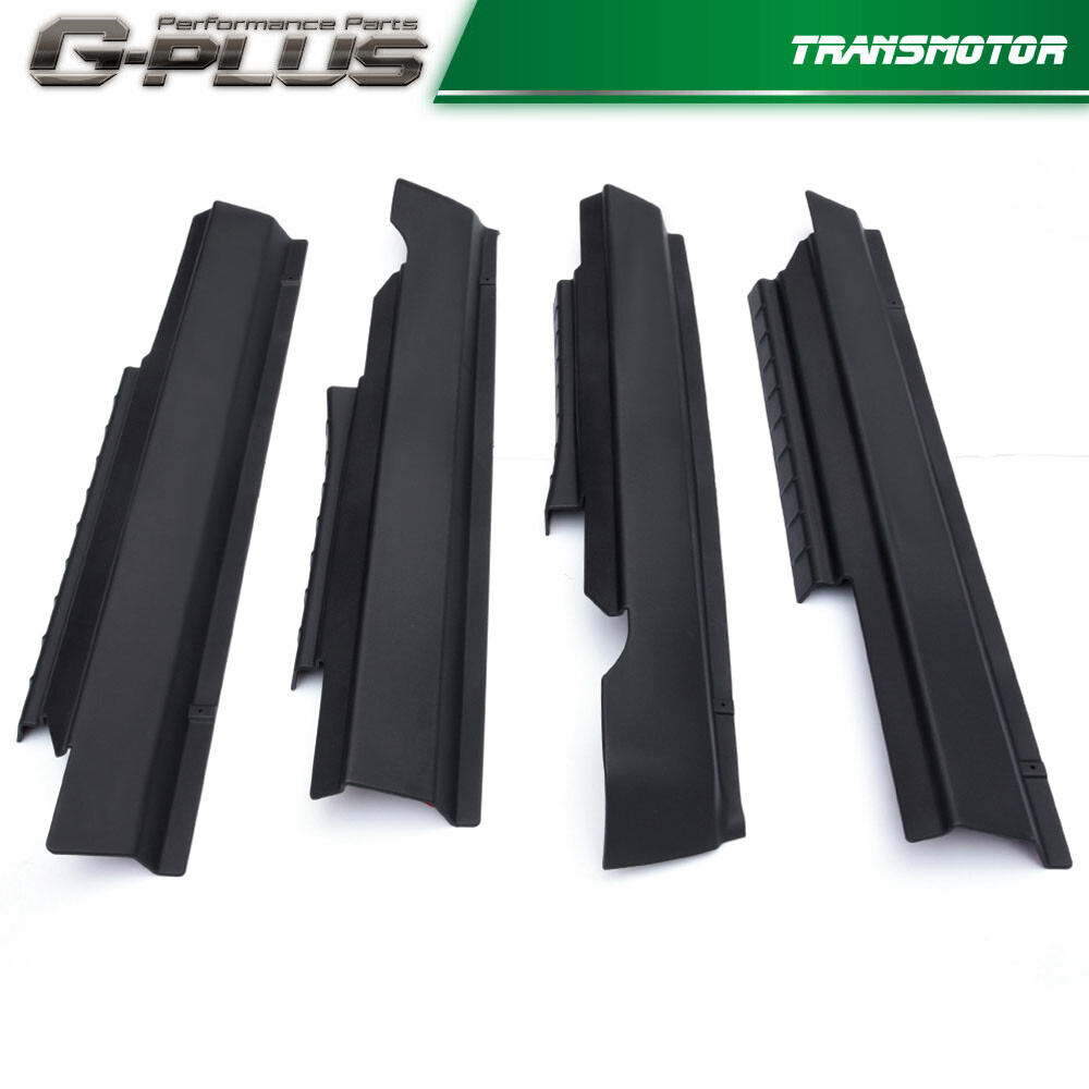 Fit For 2009-18 DODGE RAM Crew Cab Rocker Panel Protector Guard Cover Trim Black