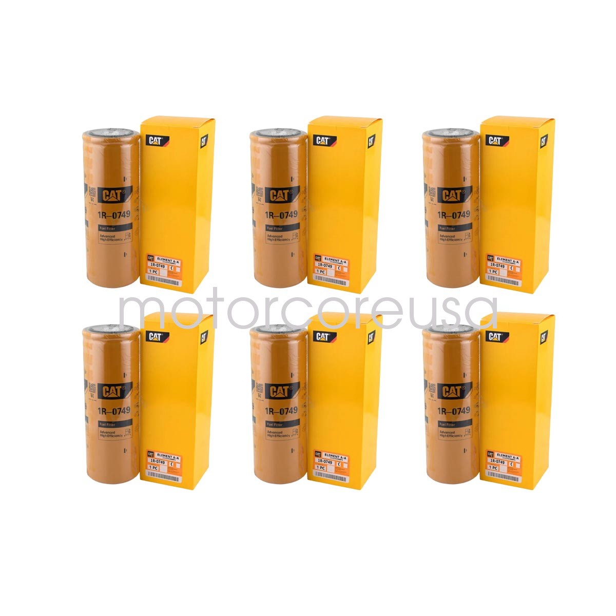 6 Pack  FOR CAT 1R-0749 FUEL FILTER / CATERPILLAR 1R0749 OEM