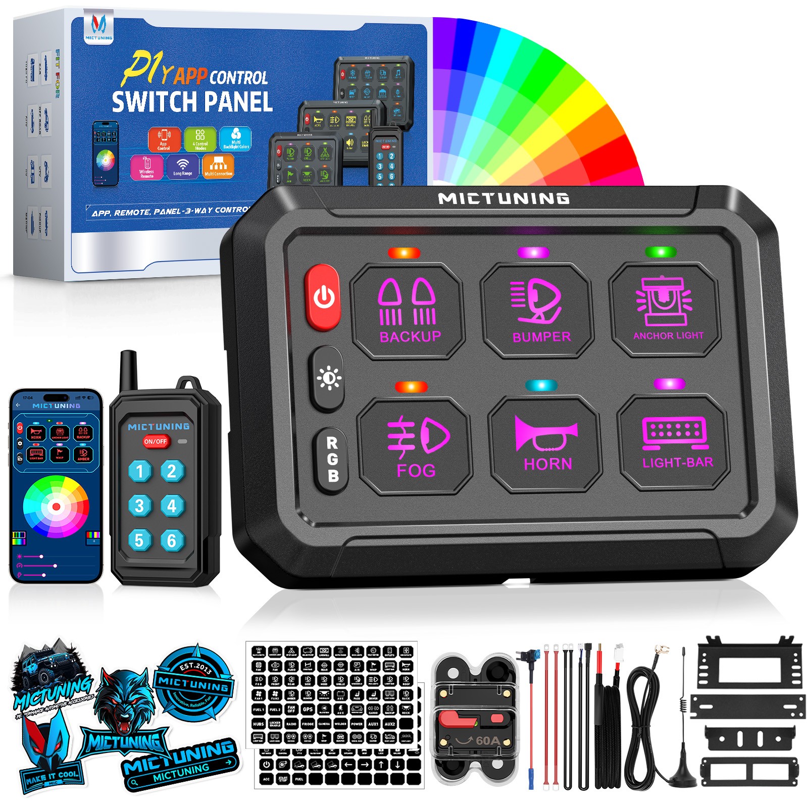 6/8/12 Gang Wireless APP Switch Panel RGB LED Circuit Control Relay System Marin 6/8/12 Gang Wireless APP Switch Panel RGB LED Circuit Control Relay System Marin