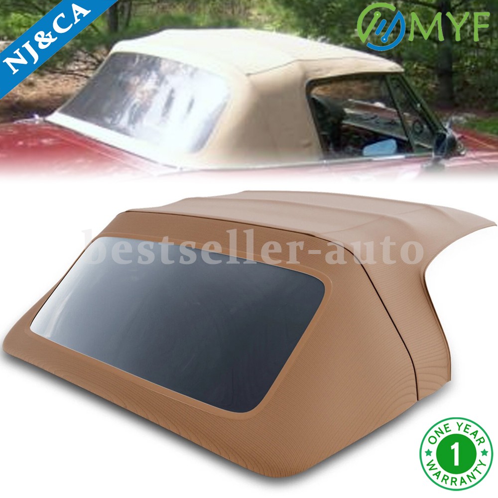 Tan Convertible Soft Top w/ Plastic Window For 71-94 Alfa Romeo Spider GT Veloce