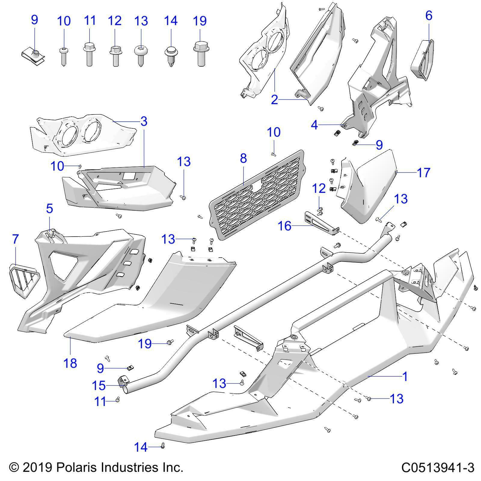 Polaris Wing, Front, Lower, Genuine OEM Part 5454386, Qty 1 Polaris Wing, Front, Lower, Genuine OEM Part 5454386, Qty 1