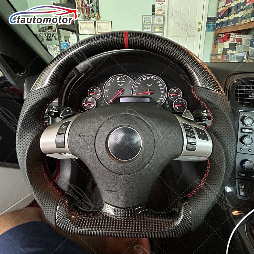 For Chevrolet Corvette C6 Real Carbon Fiber Steering Wheel Z06 ZR1 2006-2011 For Chevrolet Corvette C6 Real Carbon Fiber Steering Wheel Z06 ZR1 2006-2011