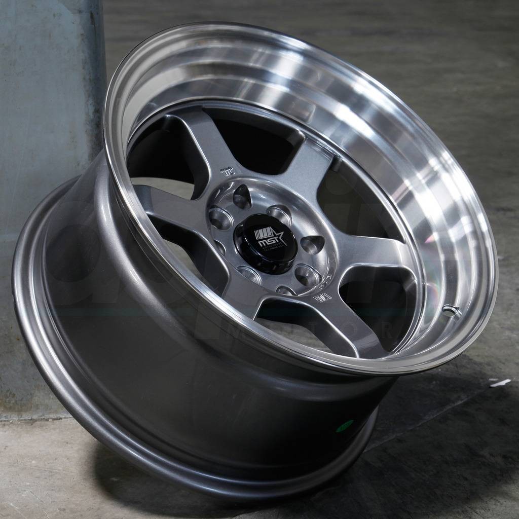 15x8 Gunmetal Wheels MST Time Attack 4x100/4x114.3 0 (Set of 4)  73.1