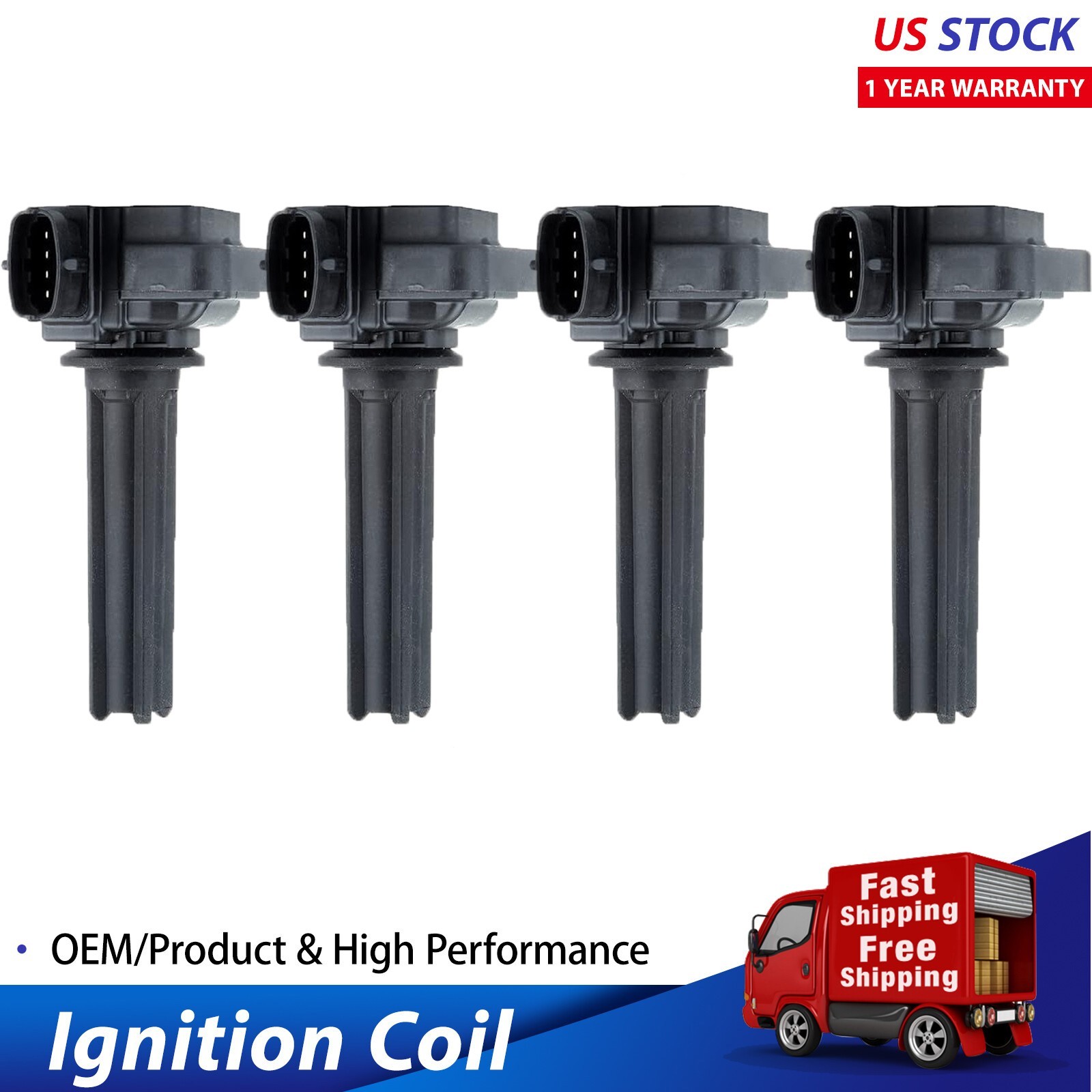 4Pcs Replacement Ignition Coils For 2003-2011 Saab 9-3 2.0L Turbocharged UF526 4Pcs Replacement Ignition Coils For 2003-2011 Saab 9-3 2.0L Turbocharged UF526