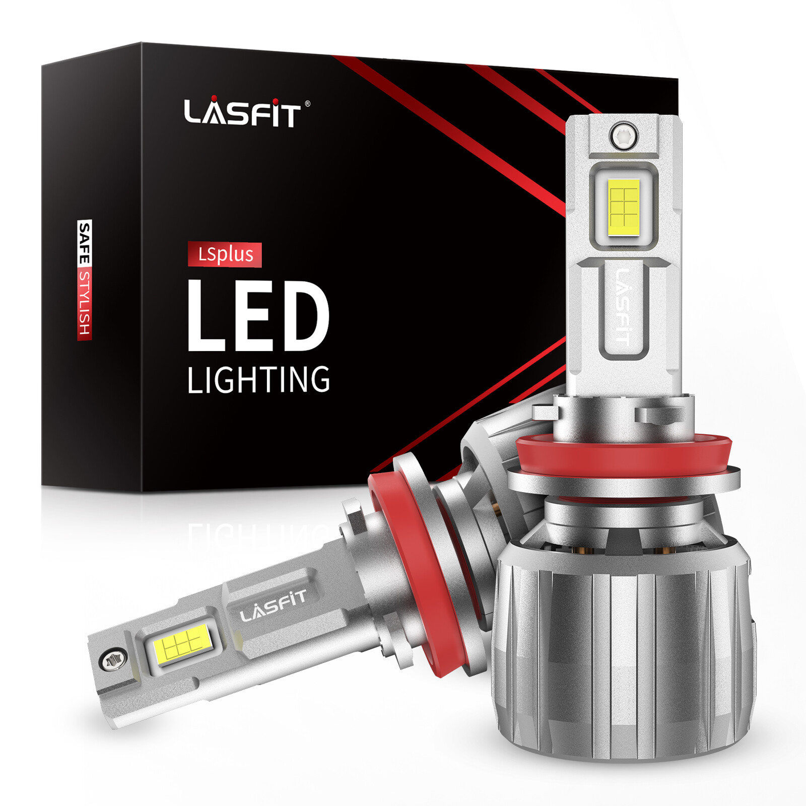 Lasfit H11 LED Headlight Low Beam Bulbs Lamps 130W 13000LM 6000K Ultra Bright