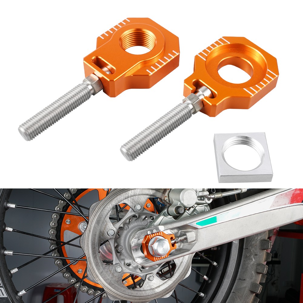 NICECNC Rear Axle Block Chain Adjuster For KTM 125-530 EXC F XC-W XCFW 2000-2023 NICECNC Rear Axle Block Chain Adjuster For KTM 125-530 EXC F XC-W XCFW 2000-2023