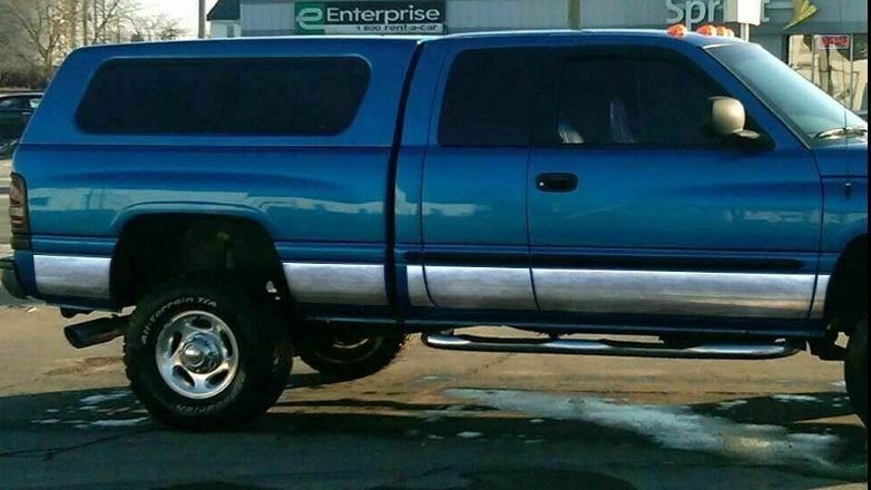 fit:1994-1997 Dodge Ram Extended Cab Short Bed Rocker Panel Trim 8.5