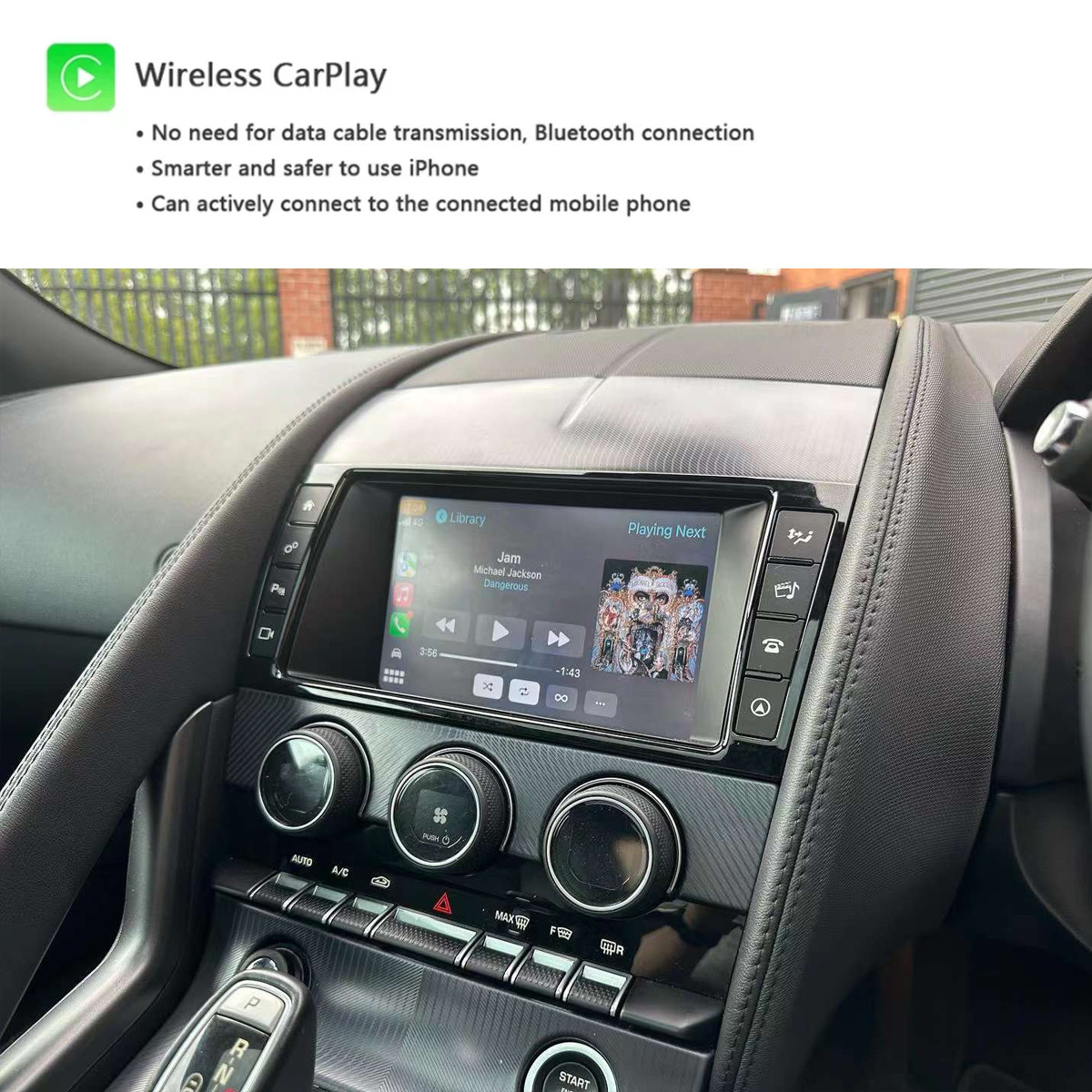 Jaguar F-Type 2016–2017 Wireless Apple CarPlay Android Auto Kit Harman