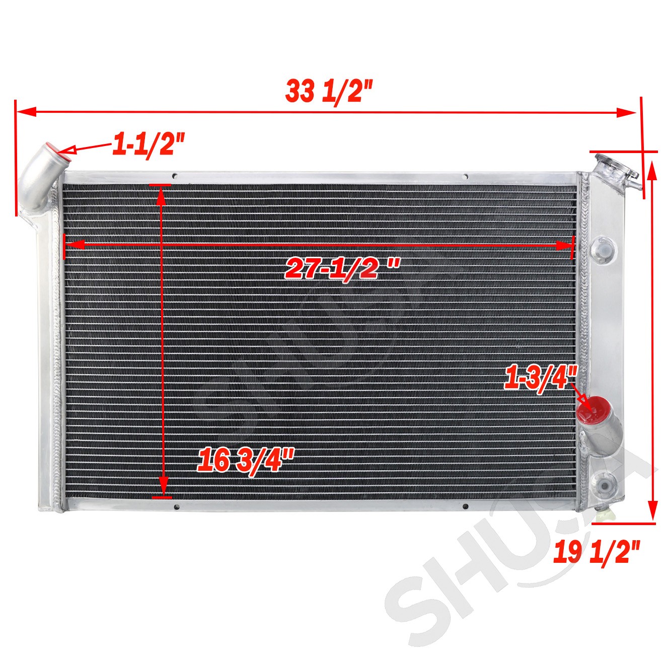 4 Row Aluminum Radiator Fit 1973-1976 75 74 Chevrolet Corvette C3 V8 5.7L 7.4L