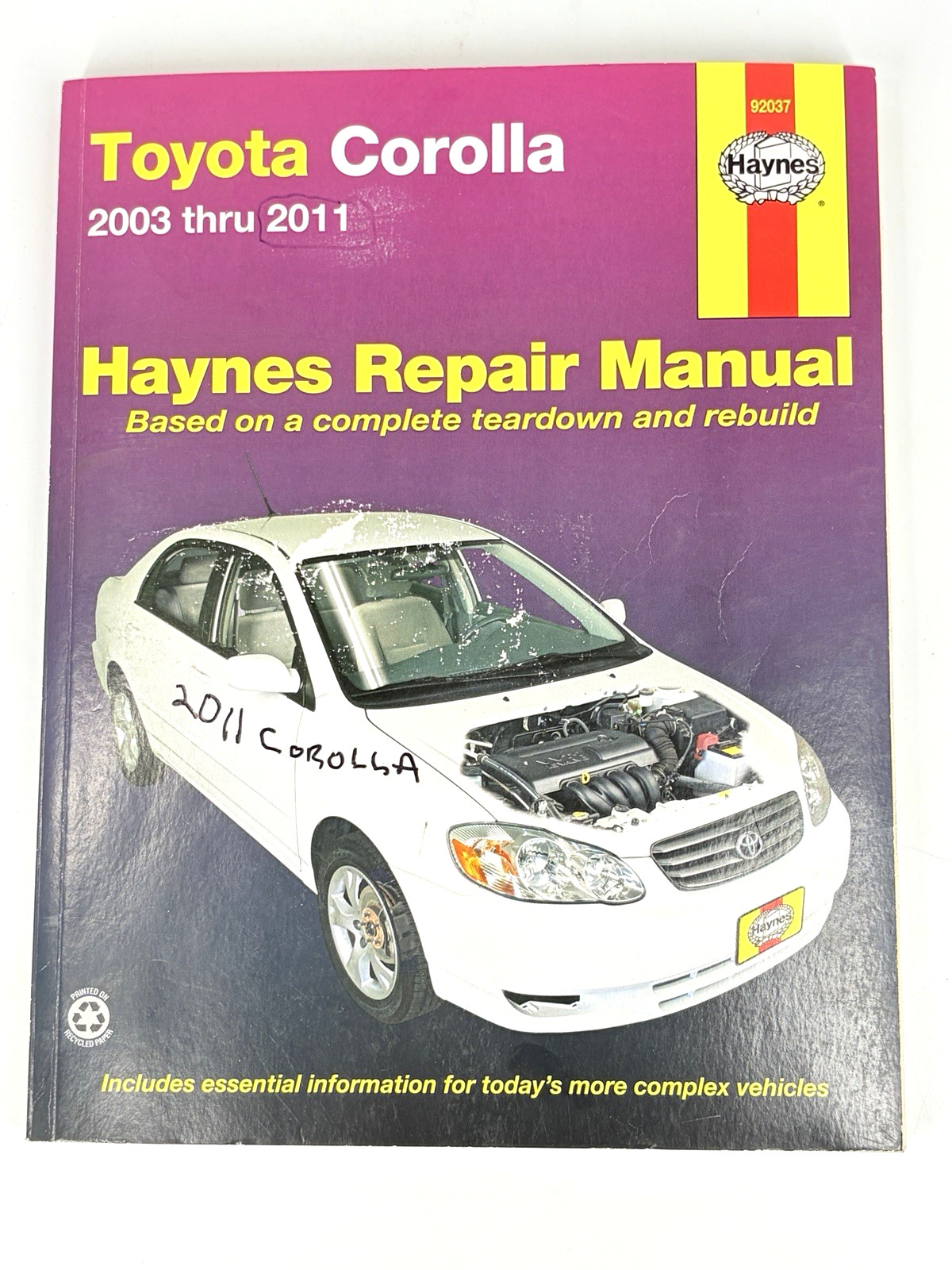 Haynes Repair Manual Toyota Corolla 2003 Thru 2011 Auto Maintenance 92037 Haynes Repair Manual Toyota Corolla 2003 Thru 2011 Auto Maintenance 92037