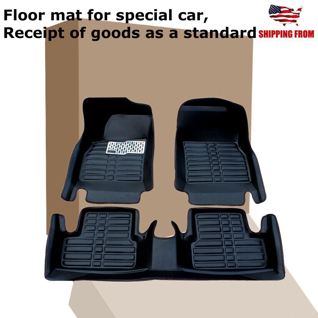 Floor Mats Liners XPE Waterproof All-Weather For Ford Fusion 2013-2020 Black