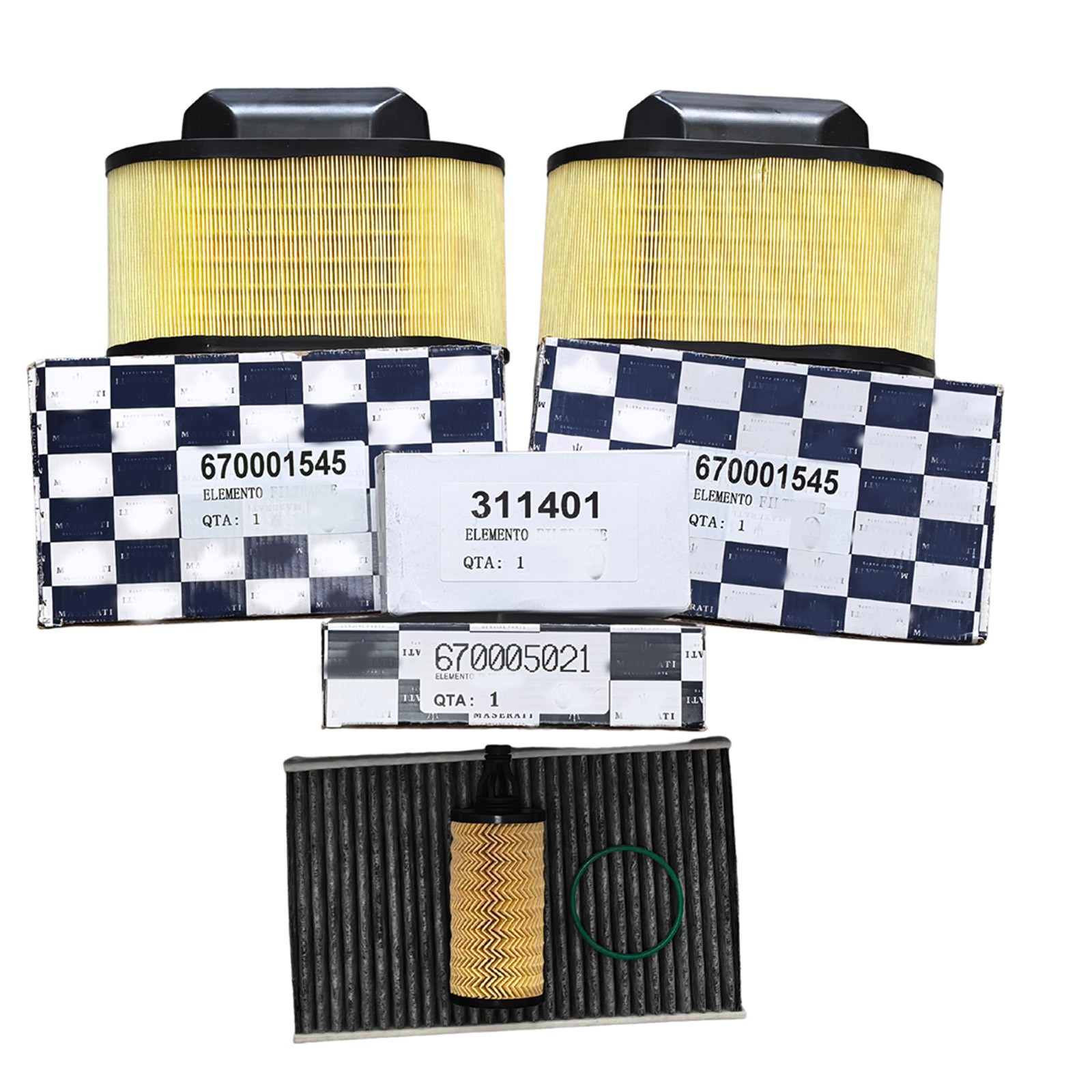 NEW Oil & Air & AC Filters for Maserati V6 Gas Ghibli Quattroporte & Levante