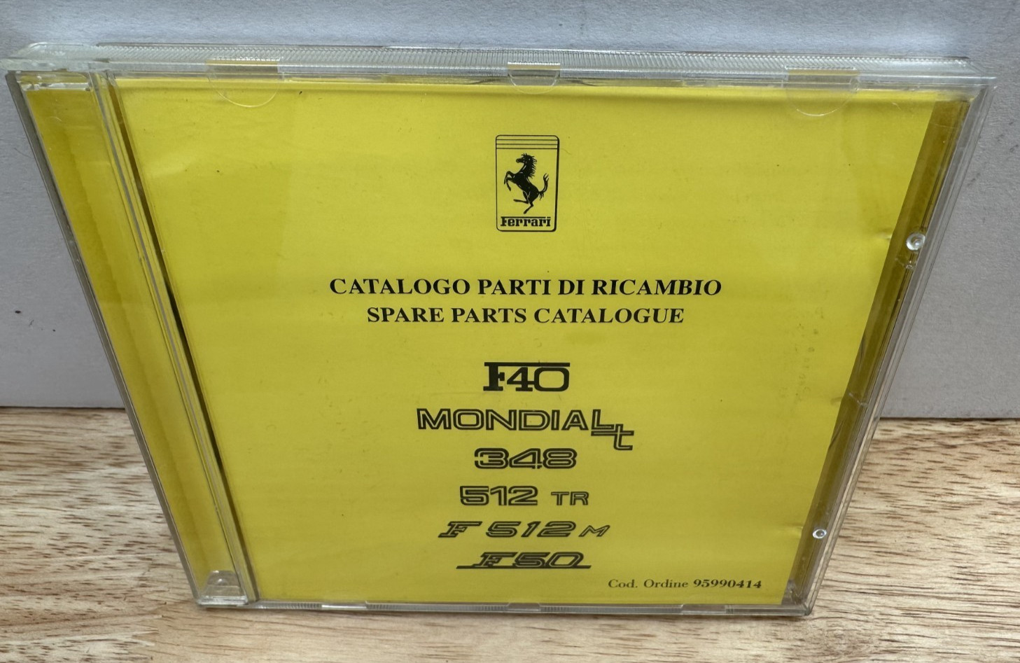 Ferrari Parts Catalog CD 95990414 F40 MondialT 348 512TR F50 512M