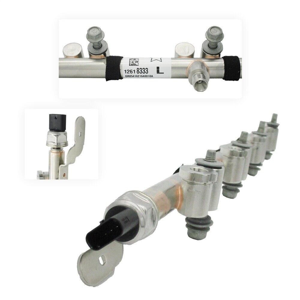 GM Fuel Injection Fuel Rail w/Fuel Pressure Sensor Left Position 12618333 V8