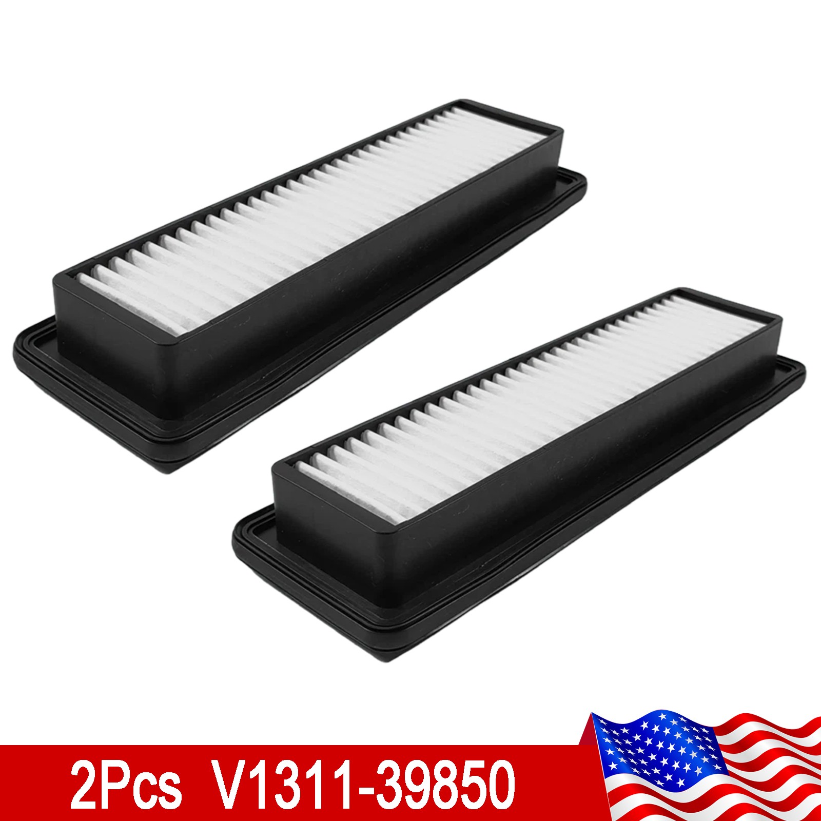 New 2Pcs Cab Air Filter Fit For Kubota Skid Steer SSV65C SSV75C V1311-39850