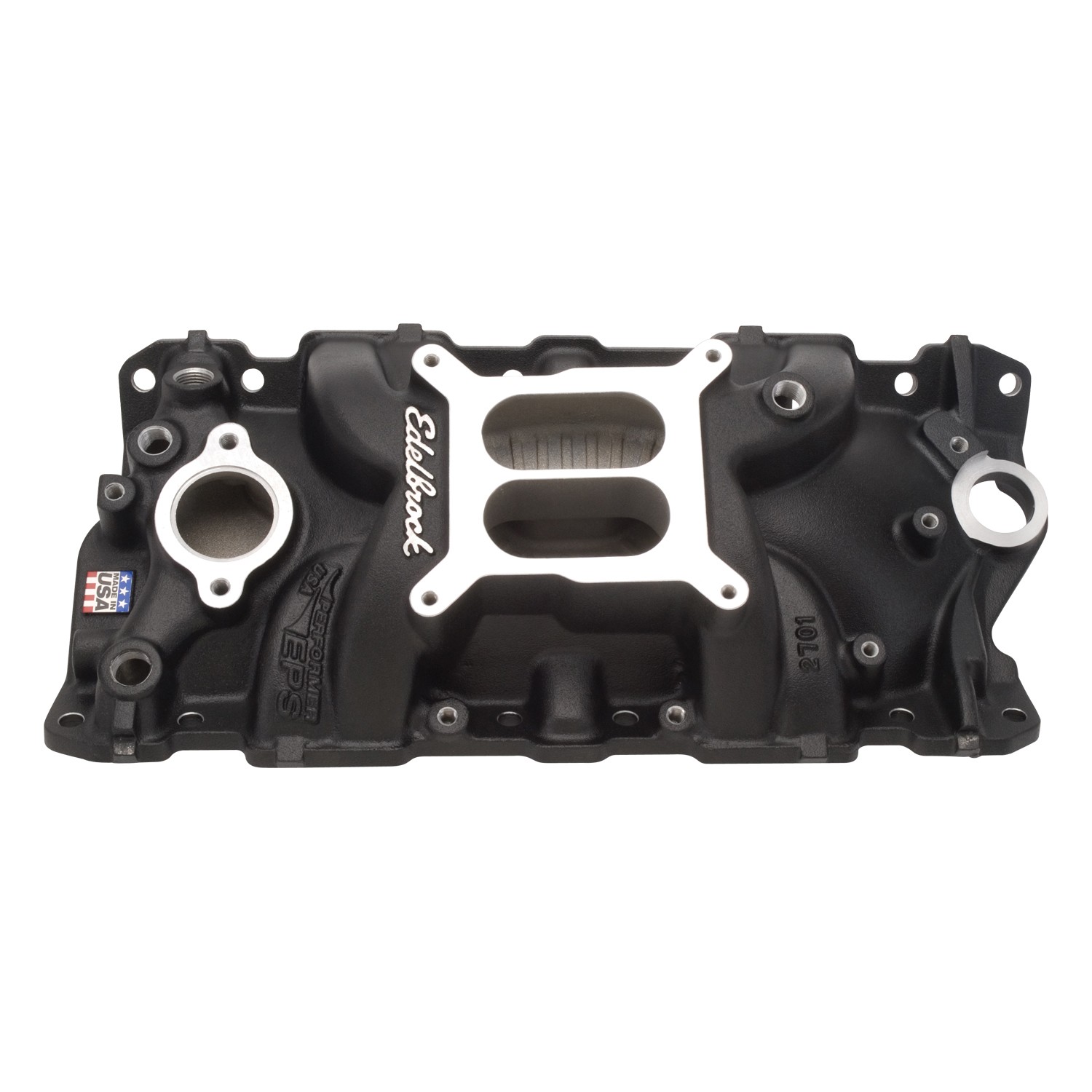 Edelbrock 27013 Performer EPS Black Intake Manifold for 1955-1986 Chevy SBC