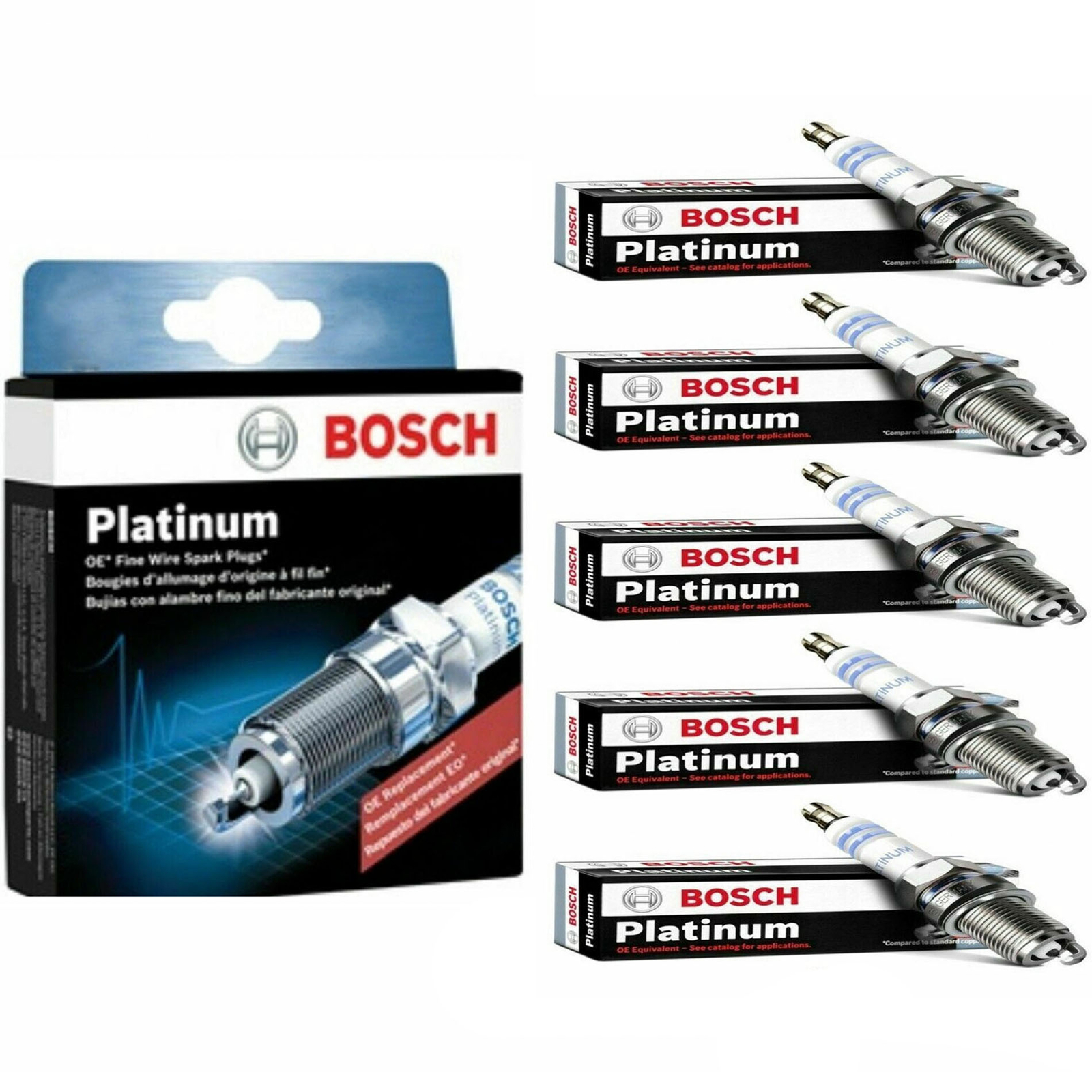 5PCS OE Germany Platinum Spark Plug For Volvo XC90 XC70 V70 S80 S60 2.5L L5