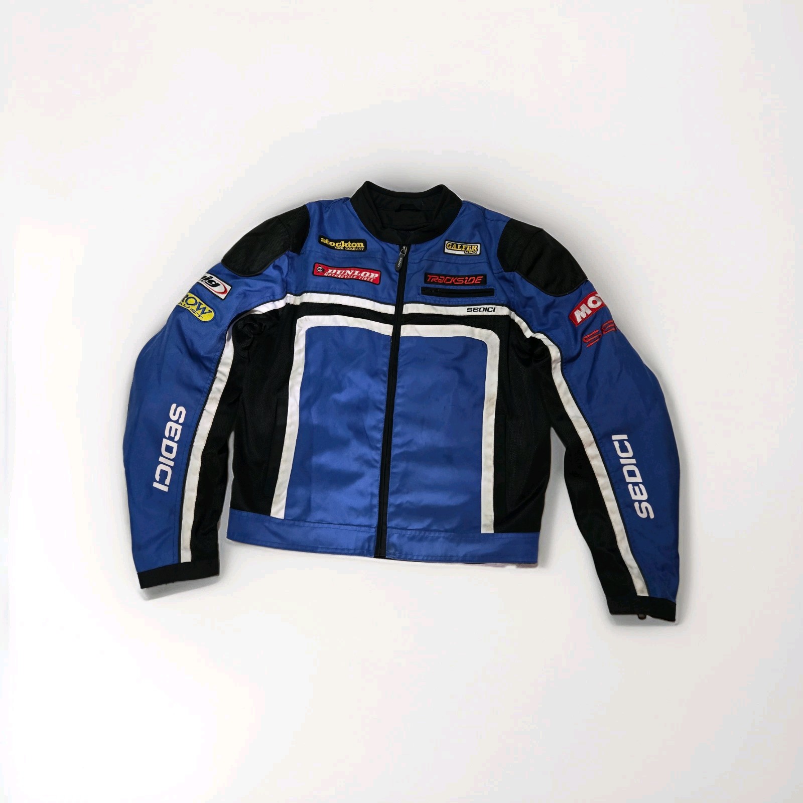 Sedici Motorcycle Riding Jacket Men’s XL Blue Black Protective Padded