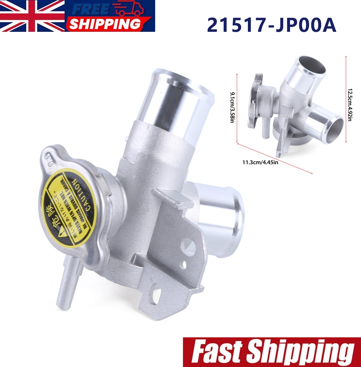 For Nissan Quest Murano 08-17 Aluminum Coolant Filler Neck Pipe 21517-JP00A
