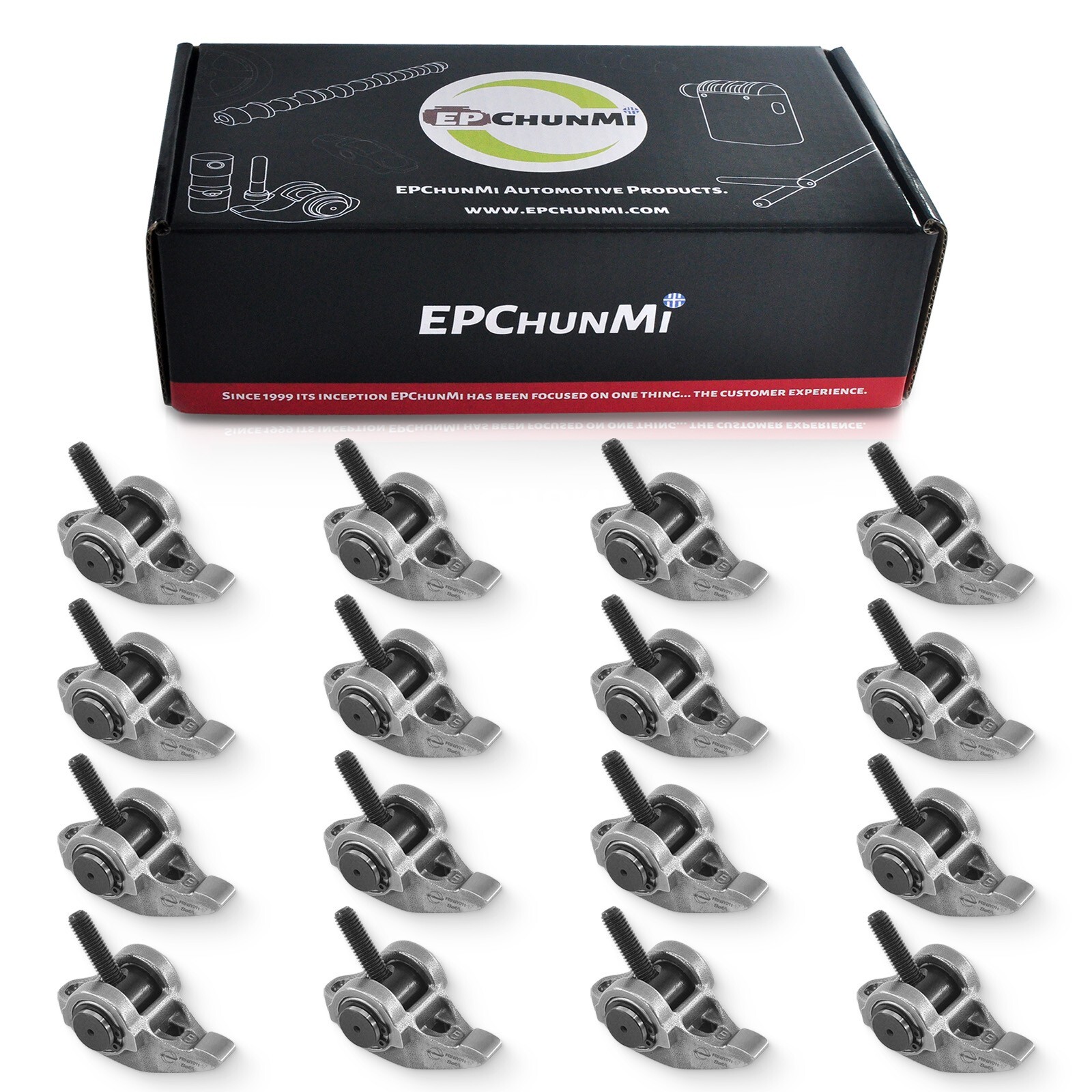 EPChunMi 16pcs LS Rocker Arm +Trunion Kit for Avalanche for GMC 4.8 5.3 5.7 6.0L