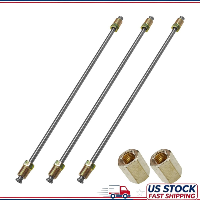 3/16 Stainless Steel Brake Line Kit, Flexible 10 Tubing 3PCS Inverted Double Fla