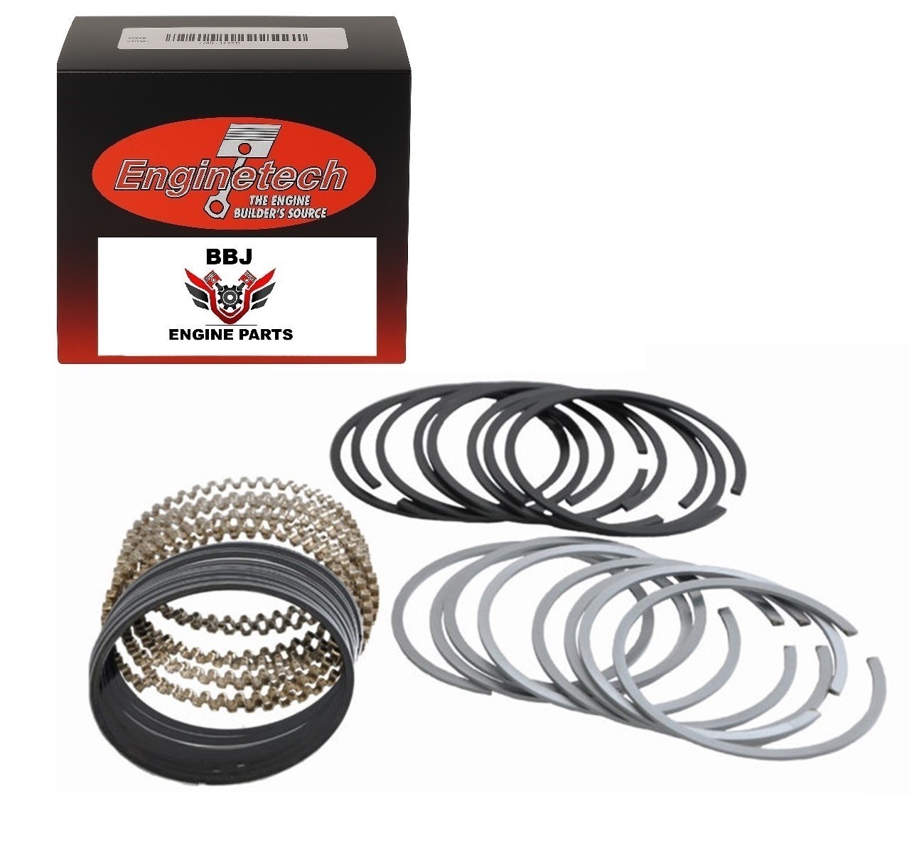 Enginetech Standard Size Cast Piston Rings for 1985-1995 Chevrolet 4.3 262 V6