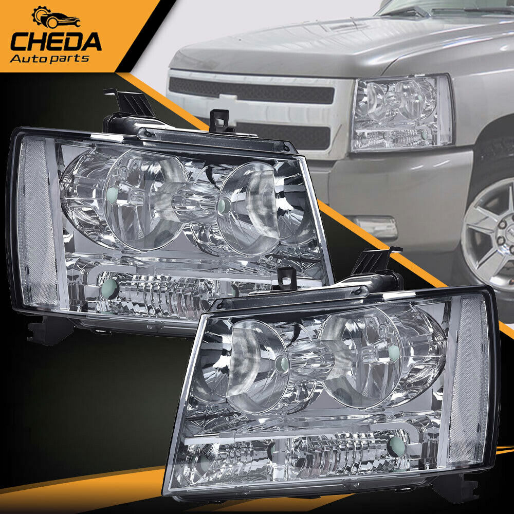 Fit For 07-14 Chevy Avalanche/Suburban/Tahoe Headlight Lamp Projector Left Right