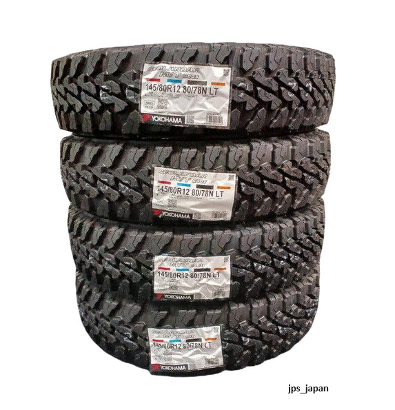 Yokohama Geolandar M/T G003 145/80R12 80/78N LT  Kei Truck Snow Mud Set of 4
