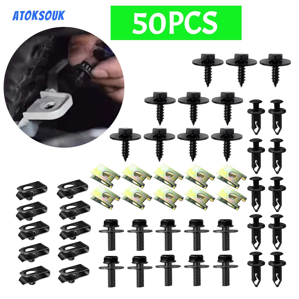 50pcs For Hyundai SONATA Body Bolts U-nut Clips Engine Under Cover Splash Shield