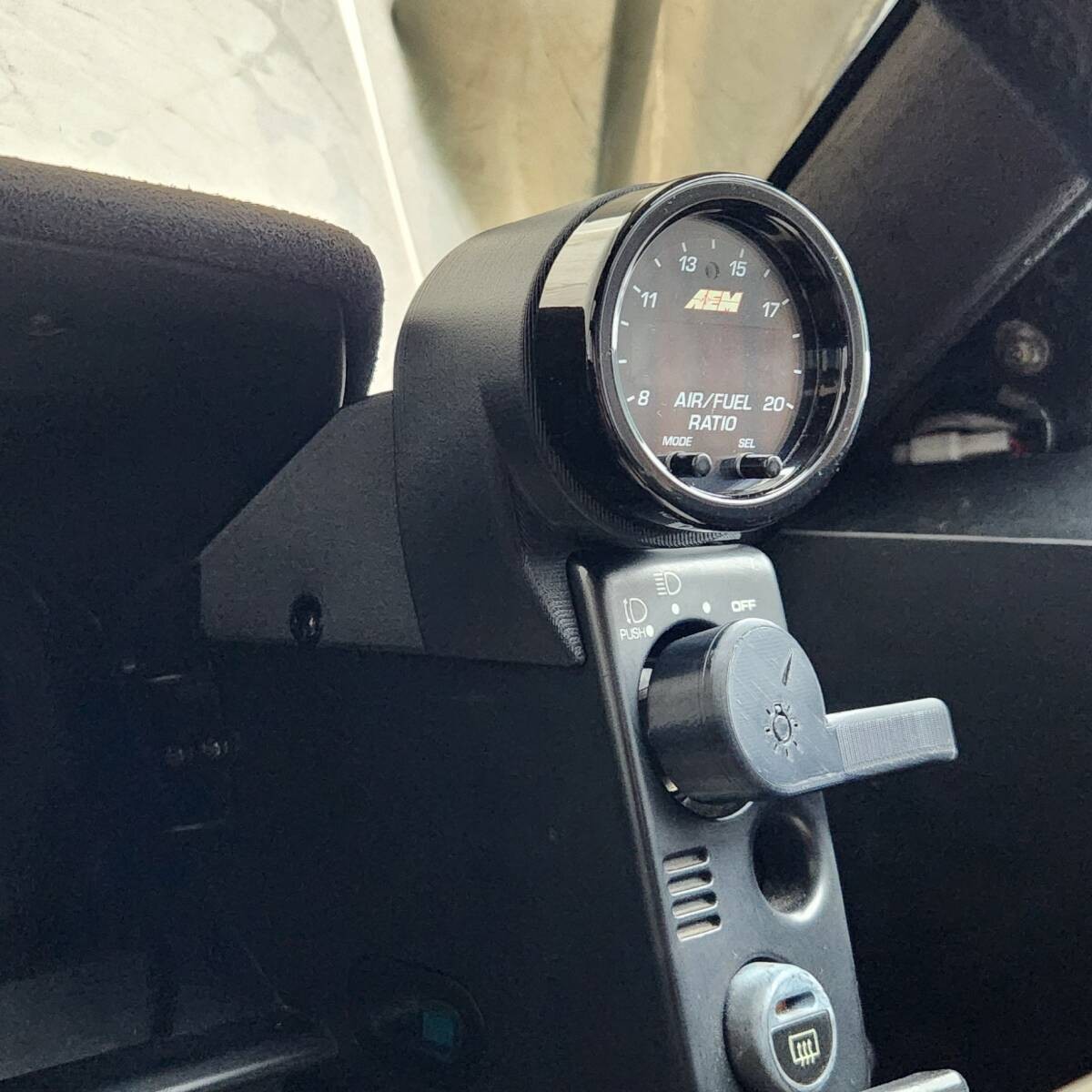 unknown AW11 MR2 52mm Meter Holder Carbon Matte Black Near Mint JAPAN