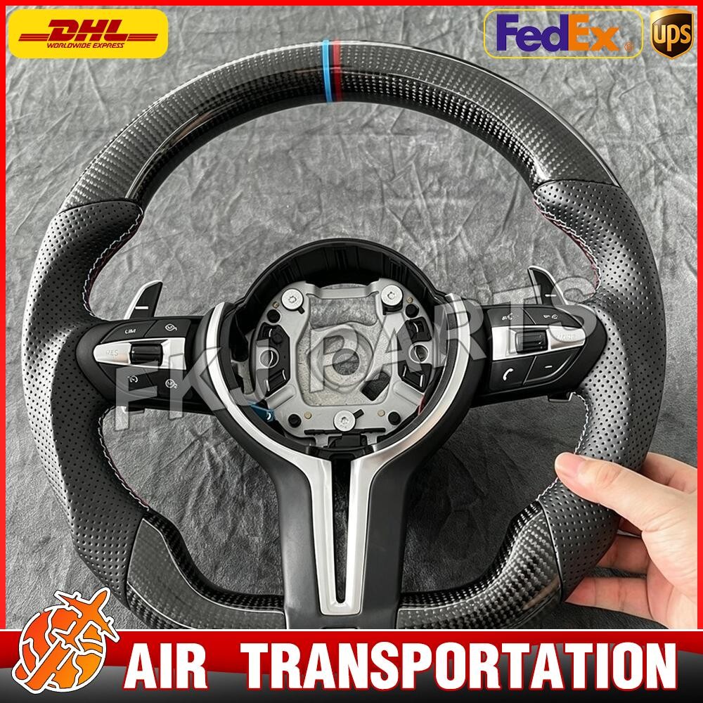 Carbon Fiber Steering Wheel For BMW F30 F20 F80 F15 F20 M2 M3 M4 X5M 1~4 Series