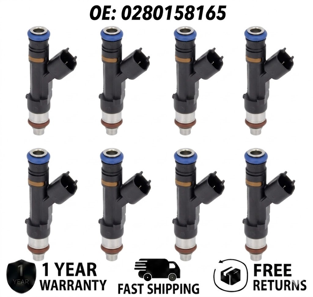 8x New Fuel Injectors 0280158165 Fits Mercruiser Marine 5.0 5.7 V8 Boat 8x New Fuel Injectors 0280158165 Fits Mercruiser Marine 5.0 5.7 V8 Boat