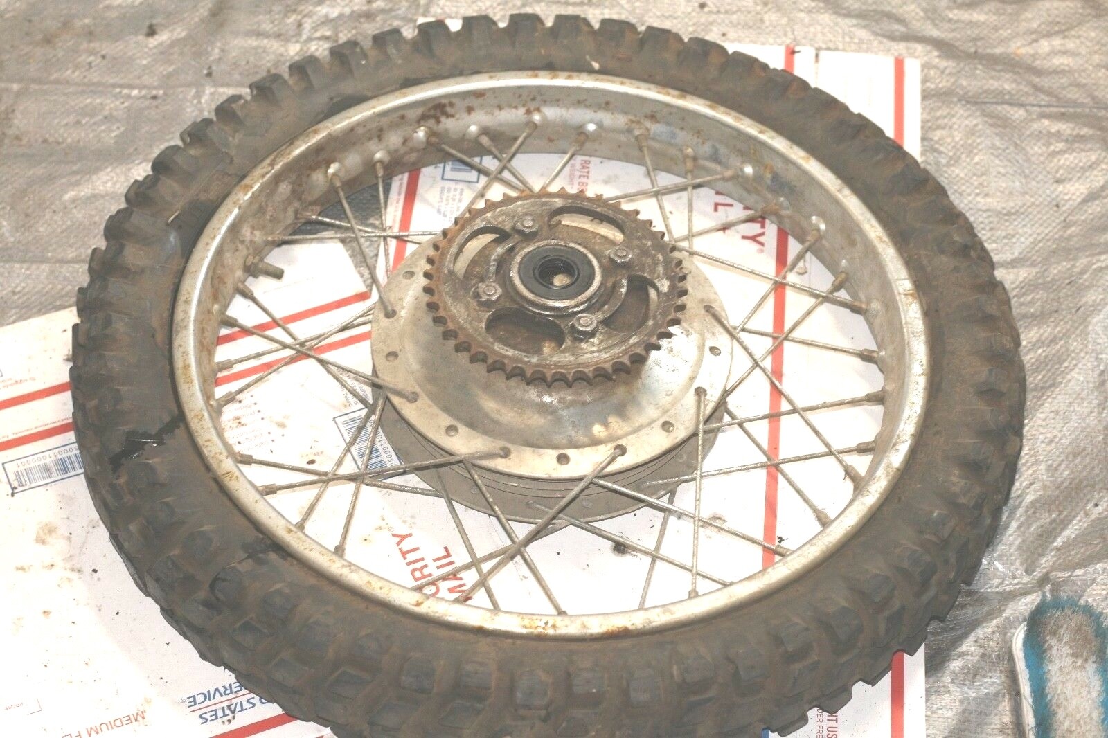 1965 HONDA CL 160 OEM REAR RIM TIRE 1965 HONDA CL 160 OEM REAR RIM TIRE