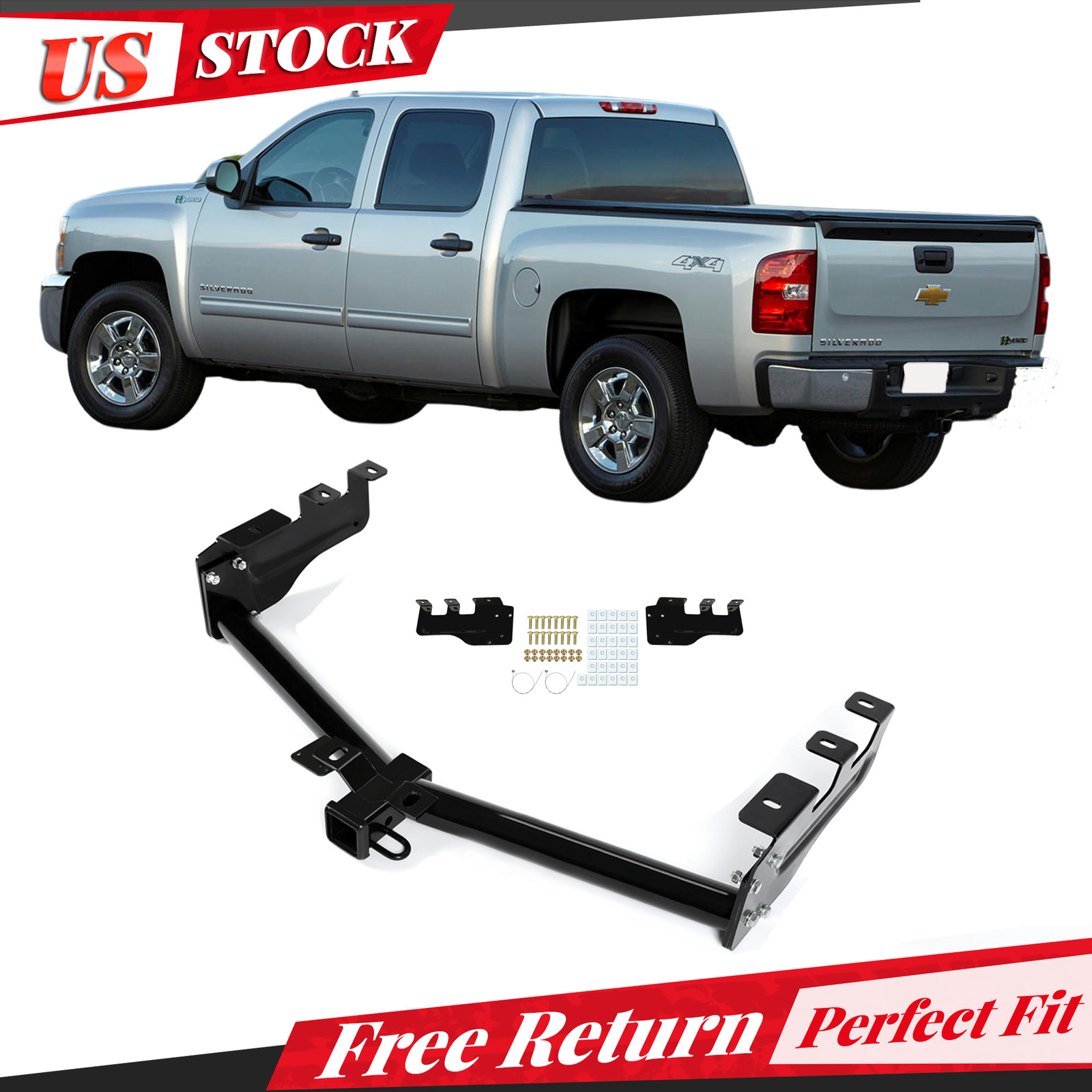 For Silverado/Sierra 1500 1999-2013 Class 3 Trailer Hitch Receiver 2