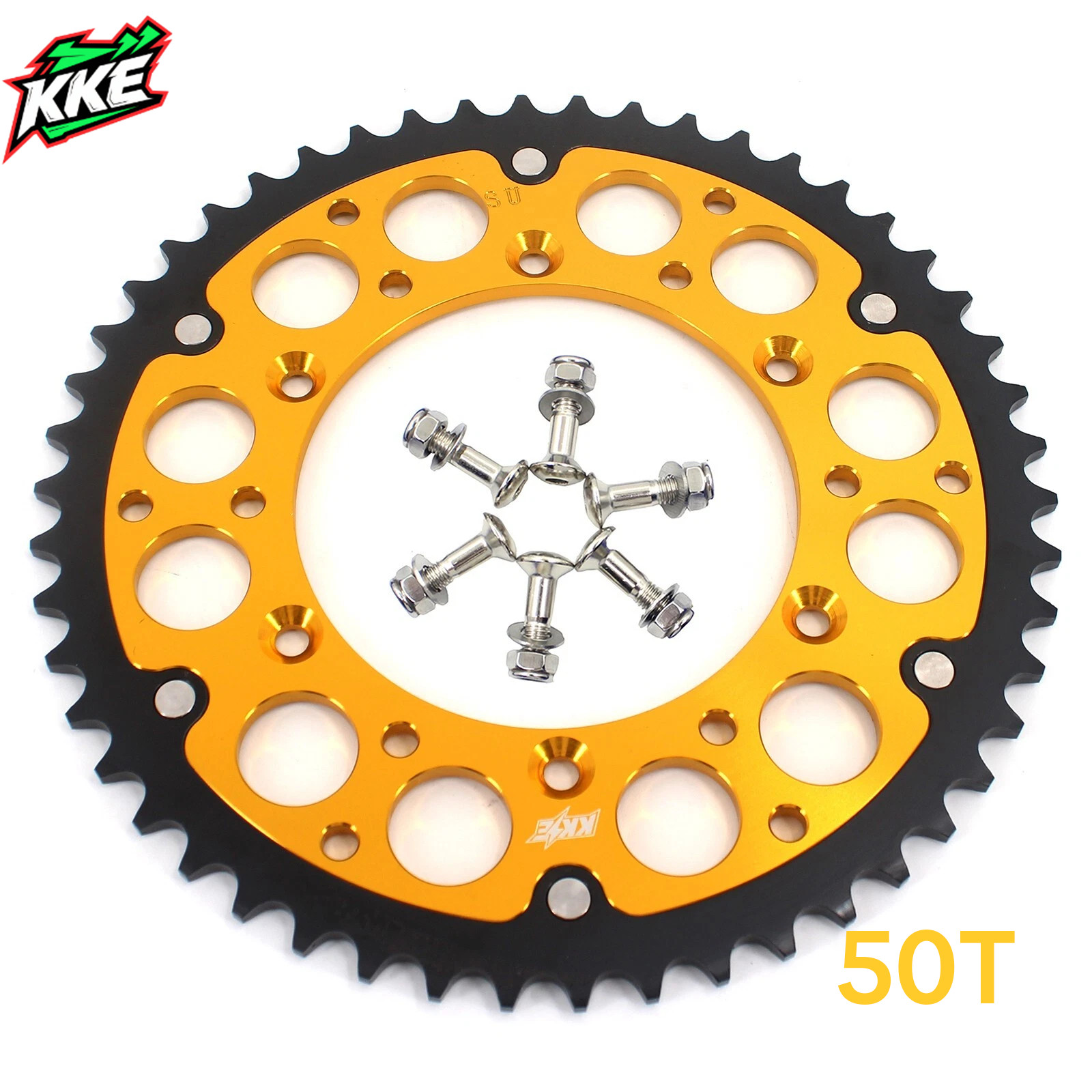 KKE 50T Rear Sprocket Gold for Suzuki RMZ250 RMZ450 DRZ400SM 05-25 RM125 RM250